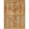 Ekena Millwork Framed Board-n-Batten Shutters w/Z-Bar, Rough Sawn Western Red Cedar, 32 1/4W x 77H, PR RBF06Z32X077RWR - alternate 2